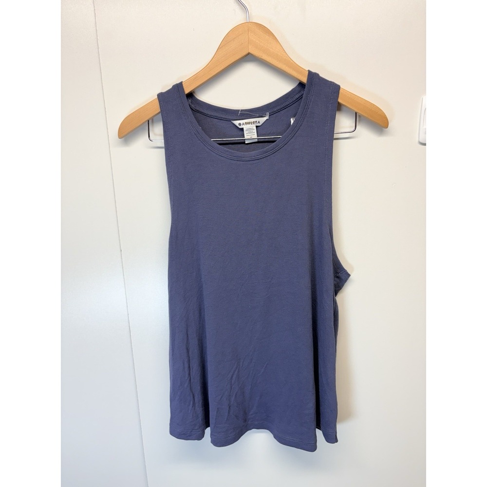 ATHLETA Well Rested Rib Sleep Tank Blue Size XS Retail $44 - Picture 2 of 4